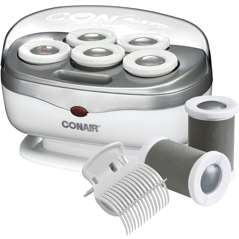 Conair Instant Heat Travel 1.5-Inch Hot Rollers, White, Set of 5